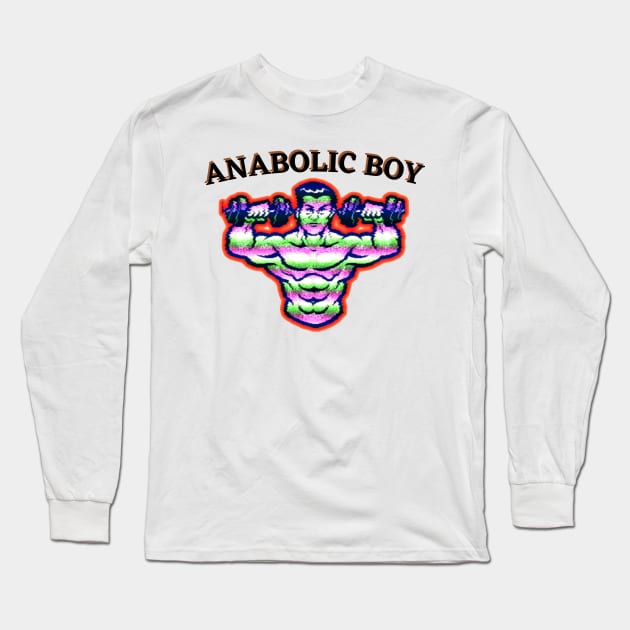 Anabolic Boy , Gym Time Long Sleeve T-Shirt by malbajshop